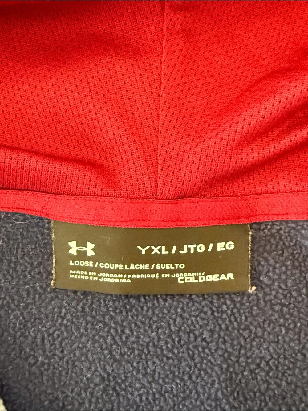 Under Armour Kids Hoodie 1/4-Zip Pullover Navy/D. Magenta Size-YXL EUC